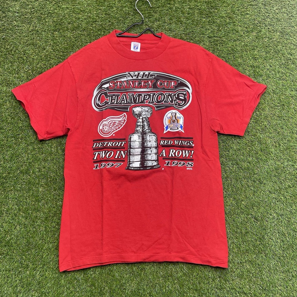 Vintage Detroit Red Wings Shirt Mens Large Hockey Logo Graphic Tee Stanley Cup